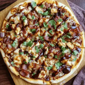 This BBQ Chicken Bacon Pizza is the perfect blend of smoky flavors and crispy texture! Loaded with tender chicken, crispy bacon, and tangy barbecue sauce, it's a delightful twist on classic pizza. Ideal for family dinners or game nights, this recipe will surely impress your guests. Save this pin for your next pizza night and enjoy a fun dinner experience!