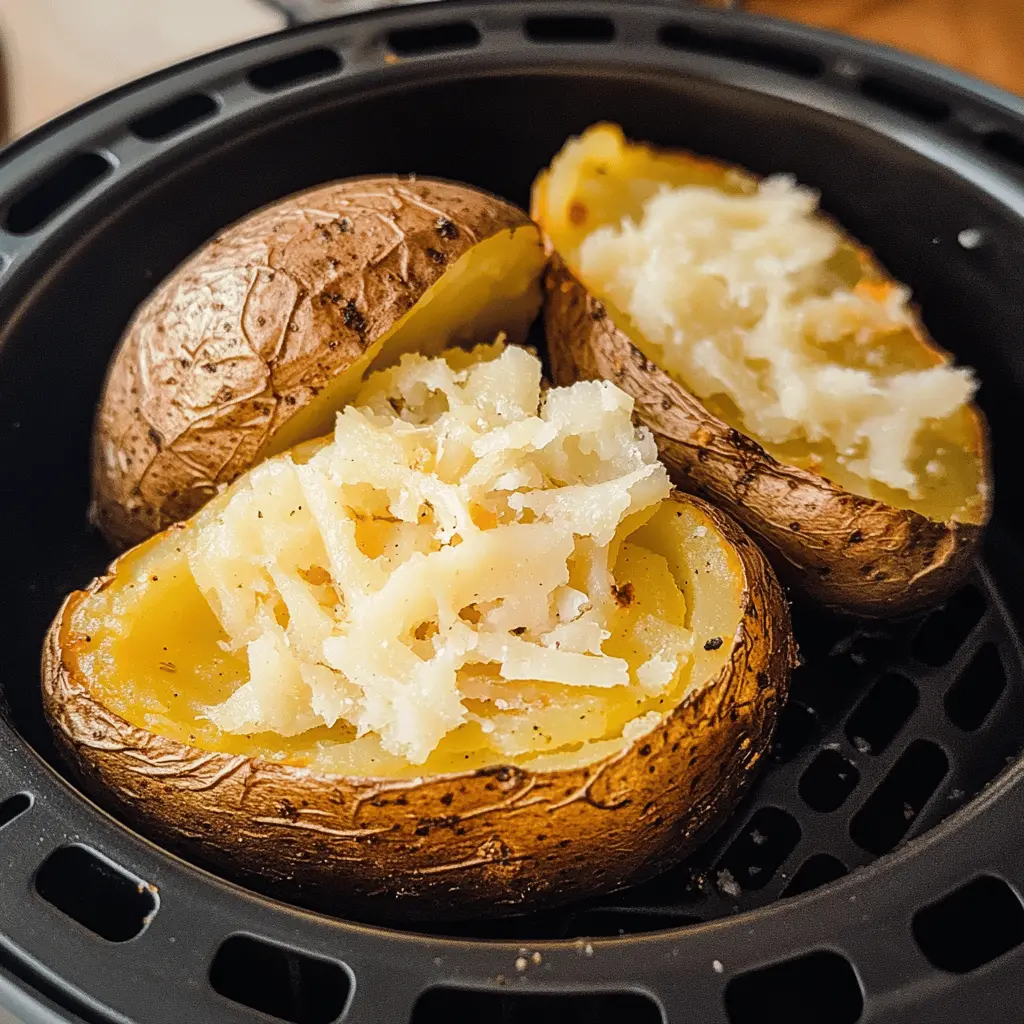 Get ready for a delicious twist on a classic side! This Crispy Air Fryer Baked Potato features a fluffy inside and a perfectly crispy skin, all made in a fraction of the time. Ideal for busy weeknights or as a delightful addition to your BBQ gatherings. Save this recipe for the next time you want to impress your family with a simple yet tasty treat!