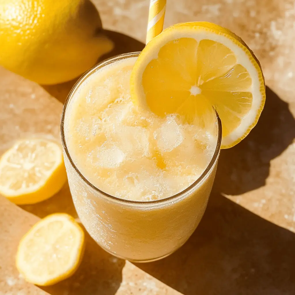 Beat the heat with this refreshing Frozen Lemonade Recipe! It combines fresh lemons, sugar, and ice to create a tart and sweet drink that's perfect for summer days or any get-together. Easy to whip up and oh-so-refreshing, it's a must-have for your next picnic or BBQ. Save this recipe now and enjoy a cool sip whenever you desire!