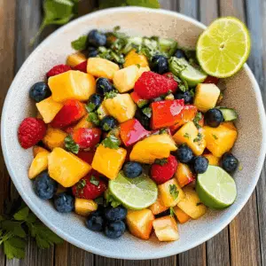 Brighten your day with this refreshing fruit salad featuring a zesty honey lime dressing! Packed with vibrant berries, juicy melons, and succulent citrus, this dish is a perfect balance of sweet and tangy flavors. Ideal for picnics, brunches, or a healthy dessert. Save this recipe for your next gathering and enjoy a burst of goodness in every bite!
