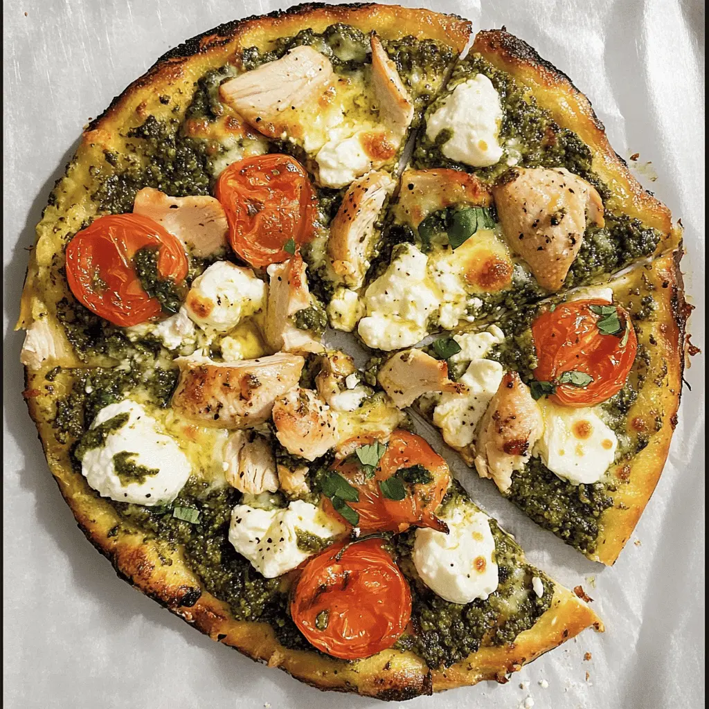 This grilled pesto pizza brings together all your favorites! Topped with juicy chicken, creamy mozzarella, and ricotta, it’s bursting with flavor. Perfect for summer gatherings or a cozy night in, it’s an easy way to impress your guests. Save this recipe for your next pizza night and enjoy a delightful twist on a classic favorite!