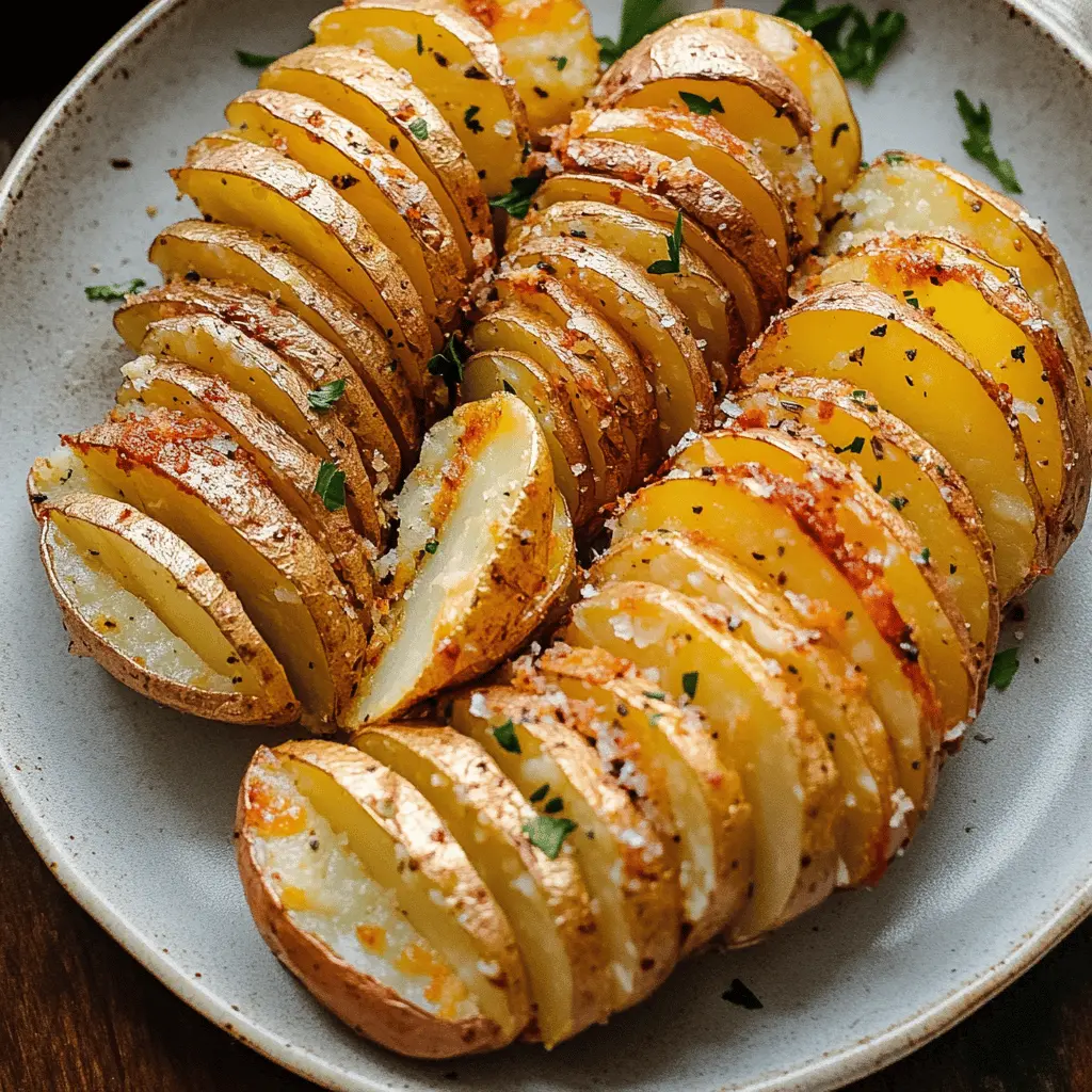 Get ready for a delicious twist on a classic dish! These sliced baked potatoes are crispy on the outside and fluffy on the inside. With just a few simple ingredients like herbs and cheese, they make for a perfect side at family dinners or gatherings. Save this recipe for your next meal, and impress everyone with your homemade goodness!