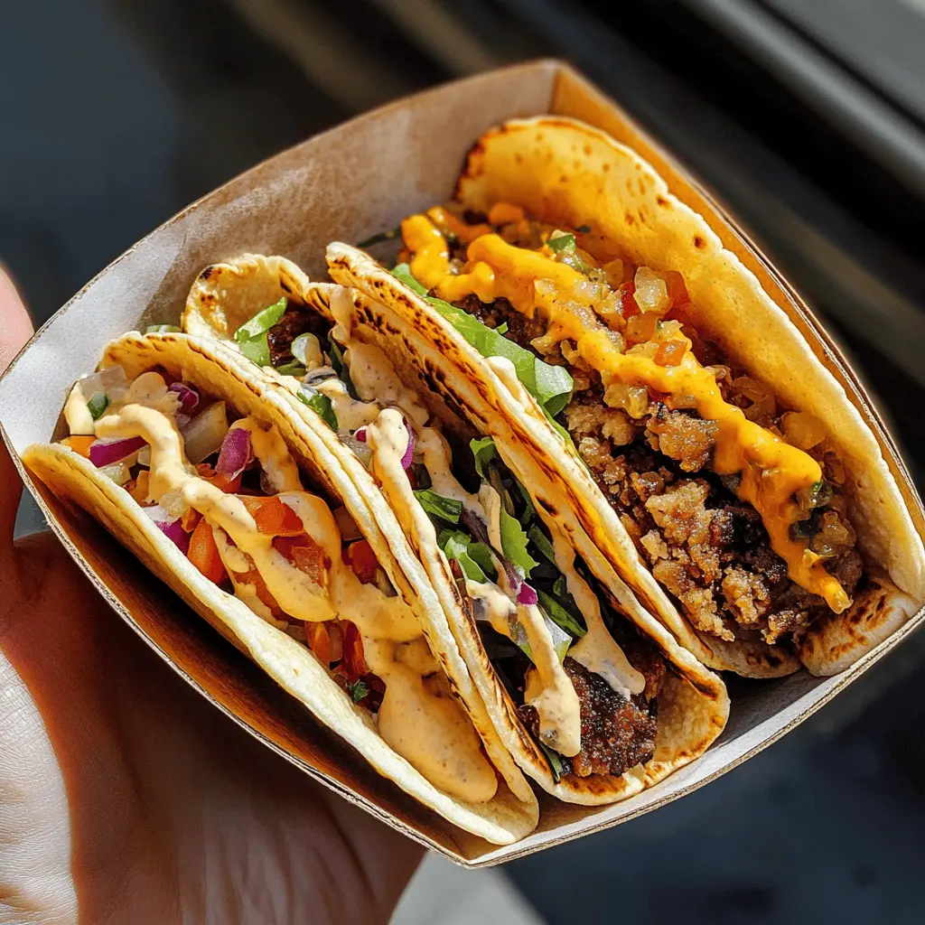 Turn your taco night up a notch with these Smash Burger Tacos! Loaded with juicy beef patties, melty cheese, and fresh toppings, they're a delicious twist that everyone will love. Perfect for parties or a fun weeknight meal. Save this recipe for your next taco Tuesday—you won't want to miss out on these tasty bites!