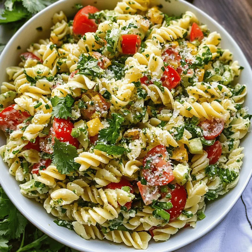 Easy Cilantro Lime Pasta Salad Recipe