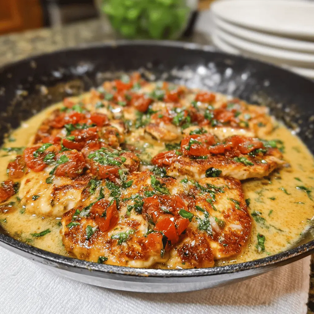 Easy Keto Tomato Basil Chicken Skillet