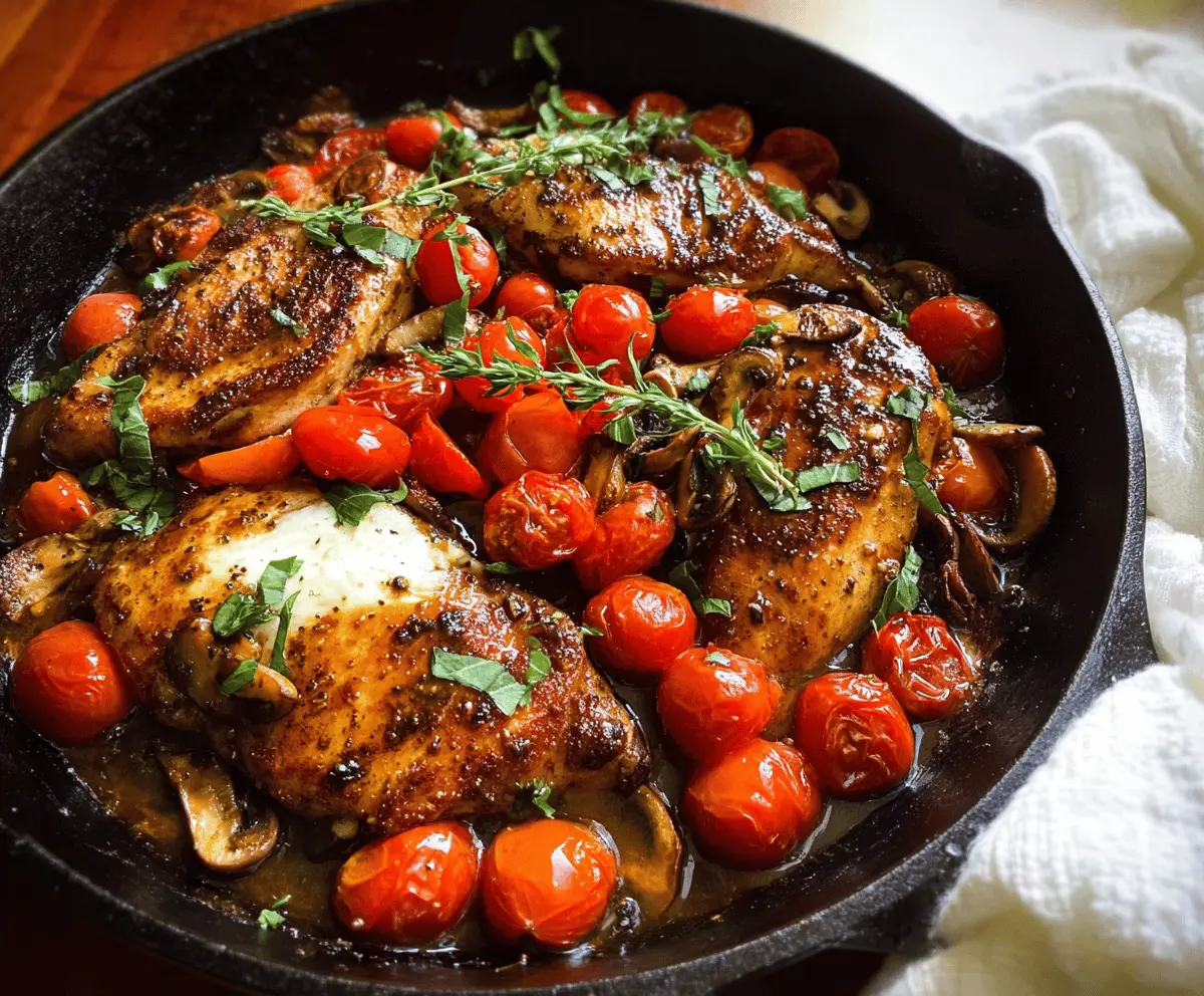 Easy One Pan Balsamic Chicken Dinner