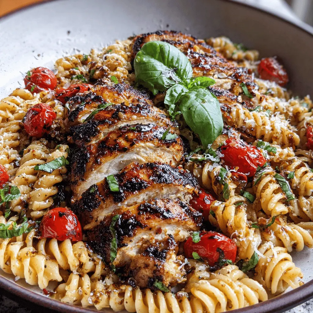 Easy Tomato Basil Pasta with Balsamic Chicken