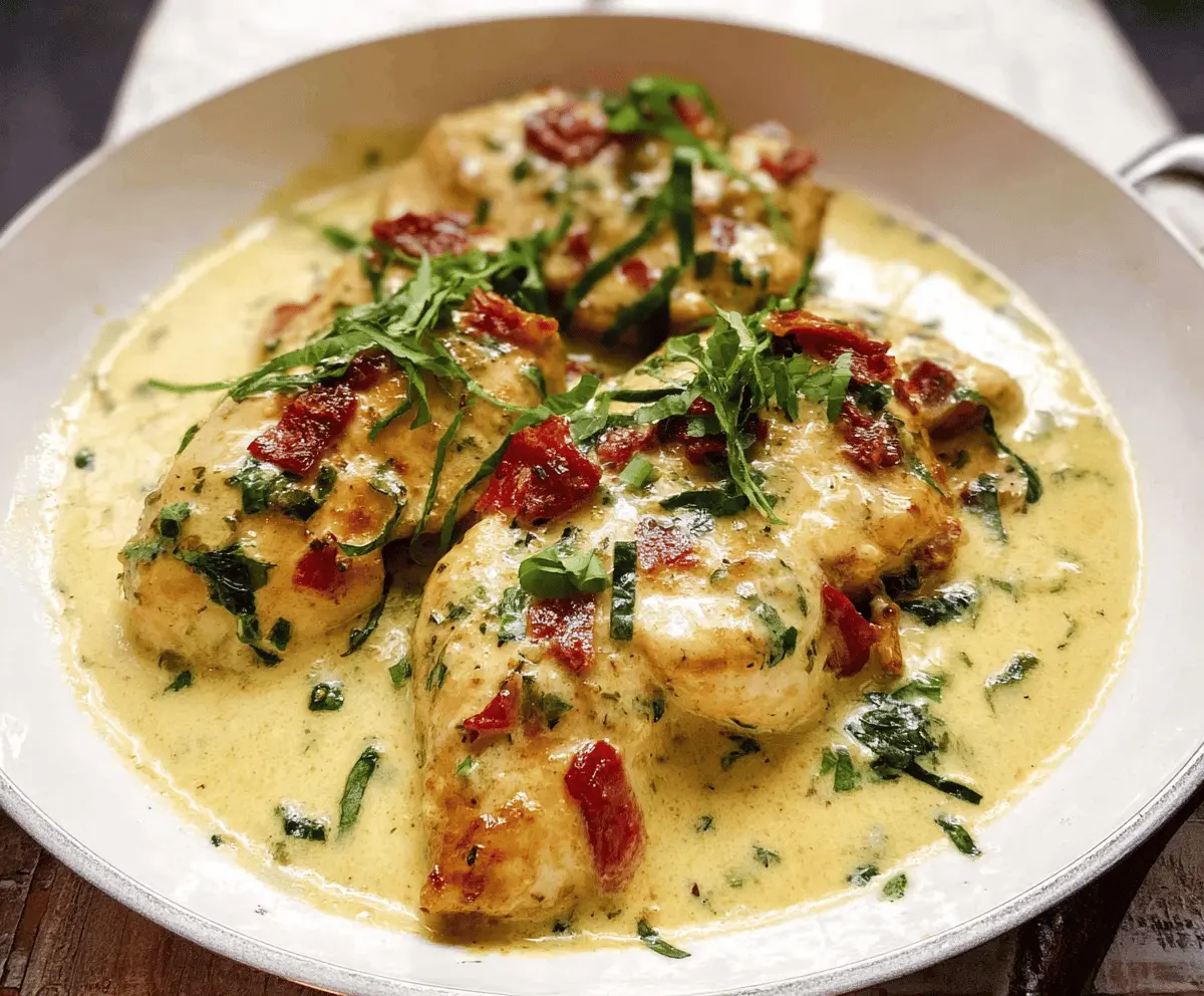 Easy Creamy Tuscan Garlic Chicken Recipe