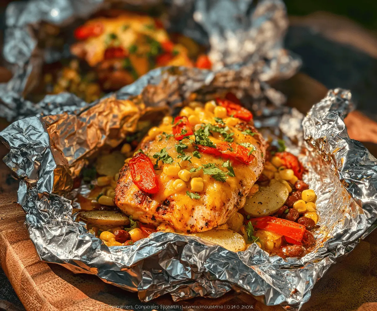 Easy Santa Fe Chicken Foil Packets Recipe