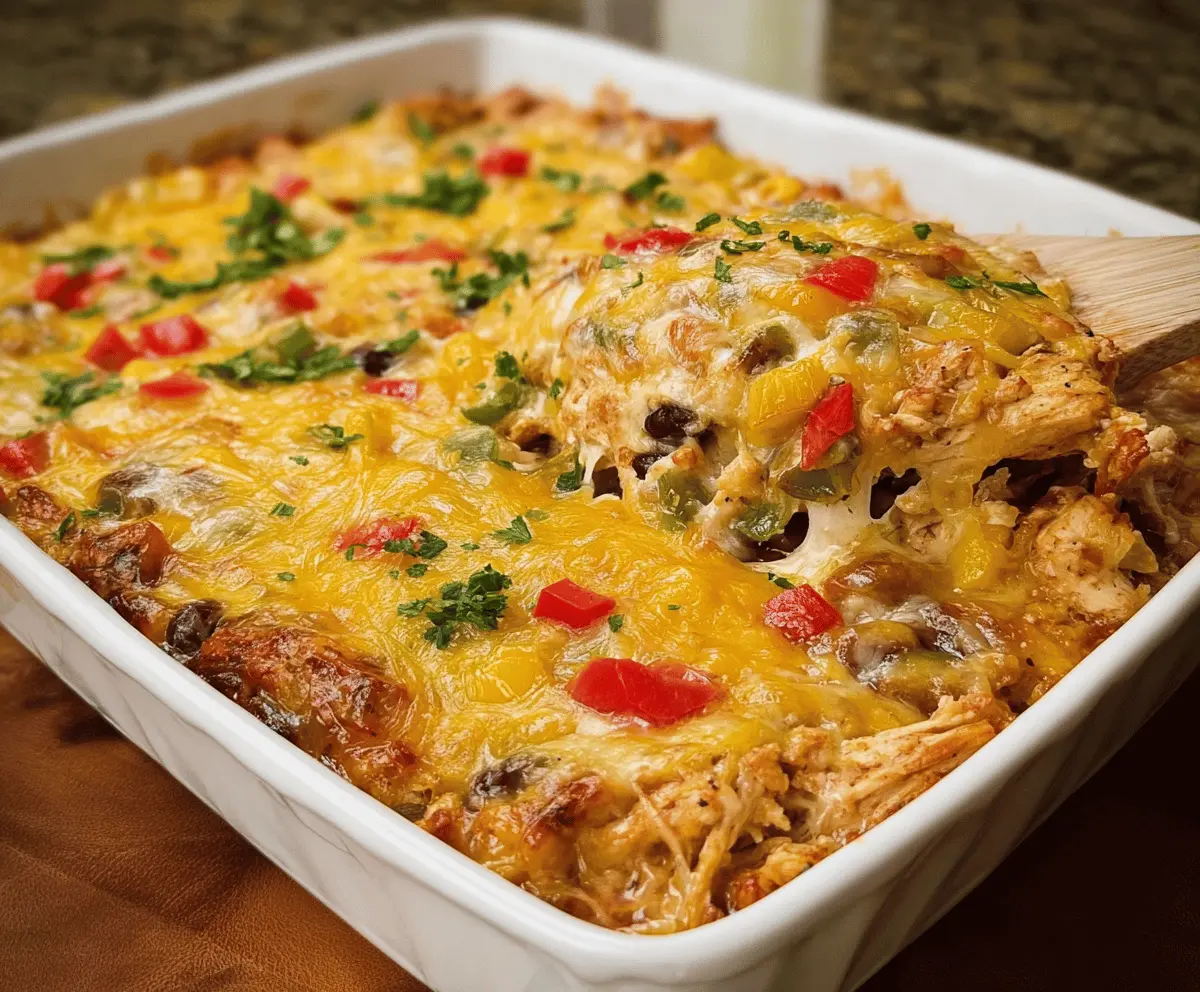Easy Chicken Fajita Casserole Recipe