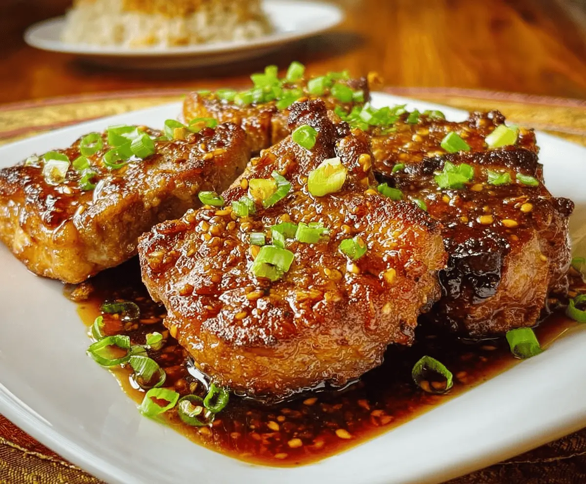 Easy Double Crunch Honey Garlic Pork Chops