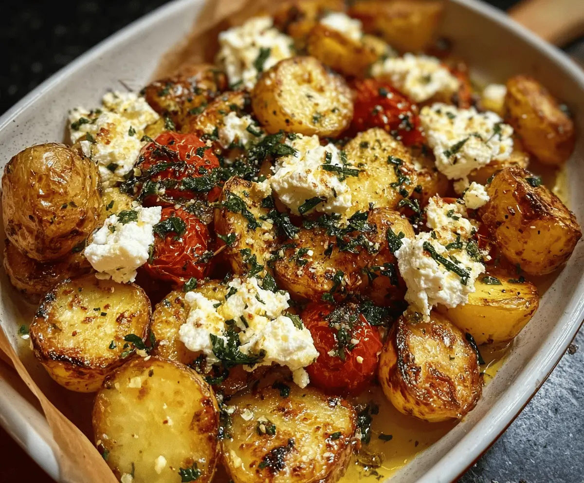 Easy Baked Feta Potatoes with Cheese