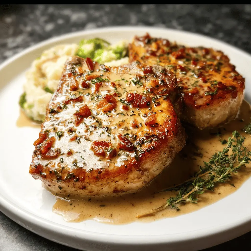 Creamy Bacon Pork Chops Recipe - Easy and Delicious