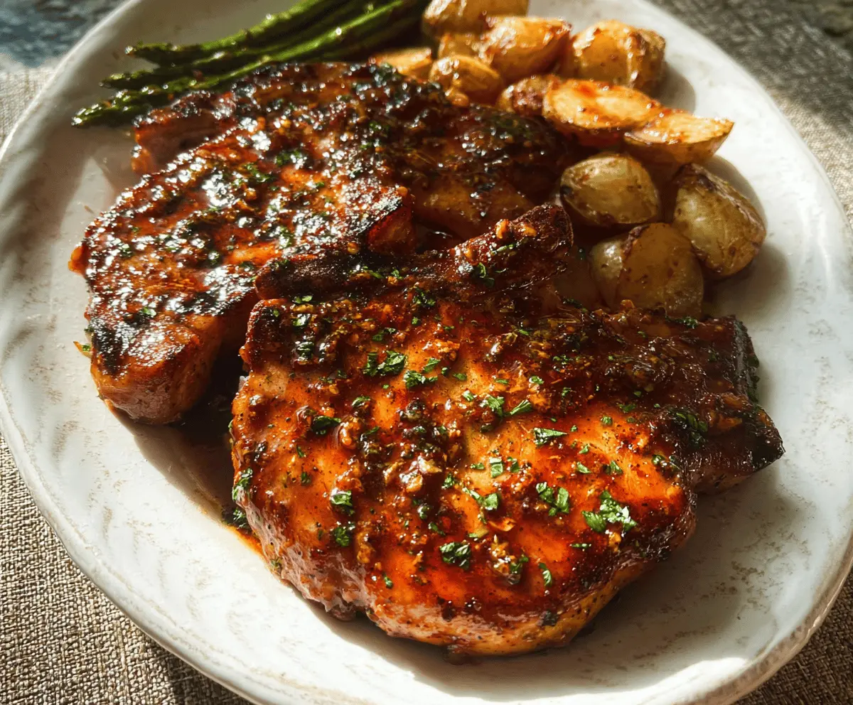 Easy Honey Garlic Baked Pork Chops