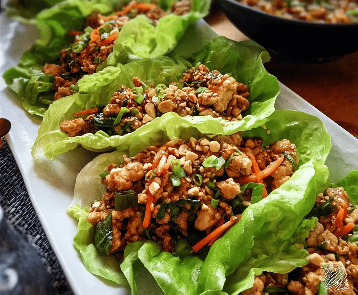 Easy Thai Chicken Lettuce Wraps Recipe