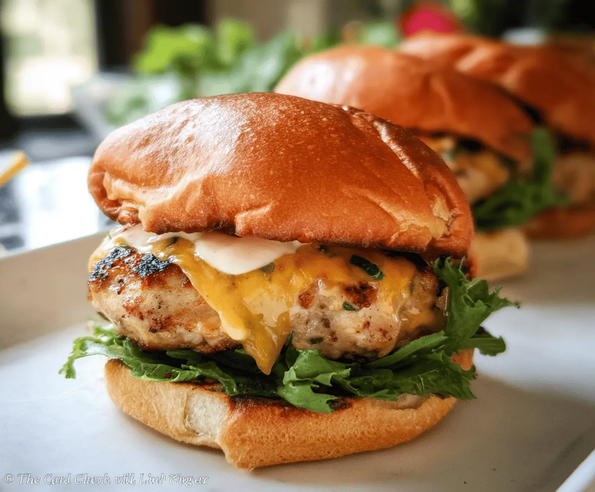 Easy Cheddar Ranch Chicken Burgers Recipe