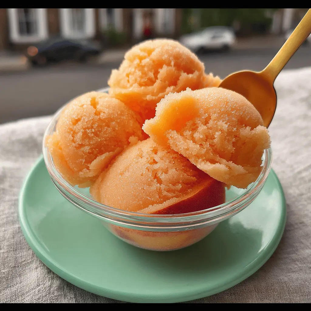 Easy Homemade Peach Sorbet Recipe