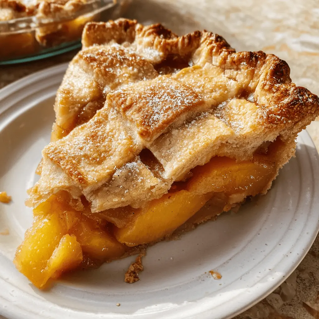 Easy Homemade Peach Pie with Fresh Fruit