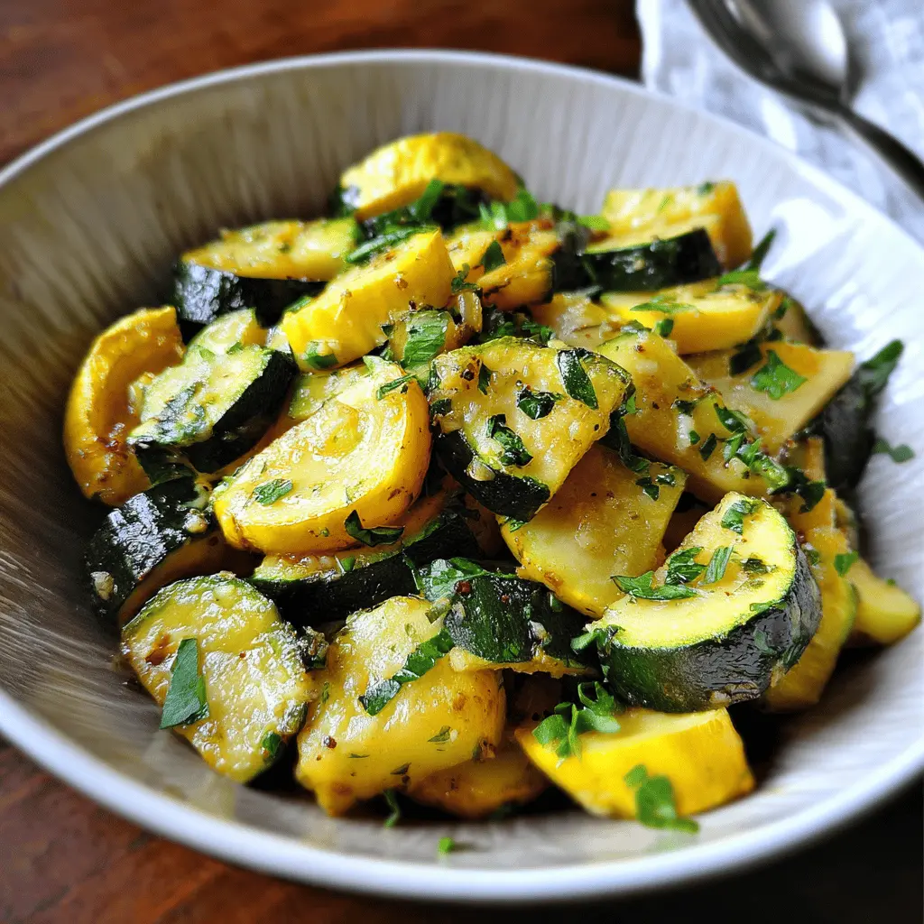 Easy Low Carb Garlic Butter Zucchini and Squash