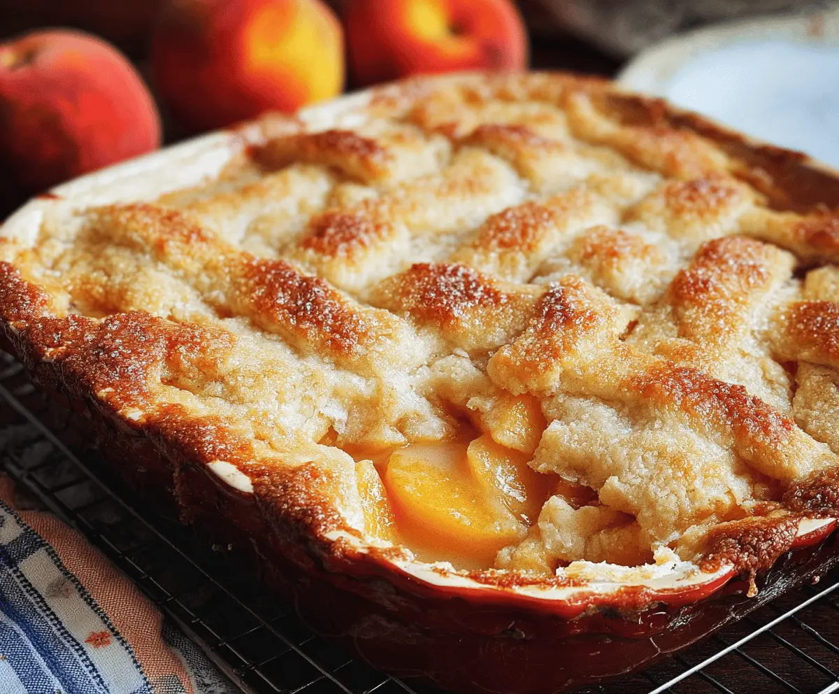 Easy Grandma’s Famous Peach Cobbler Recipe