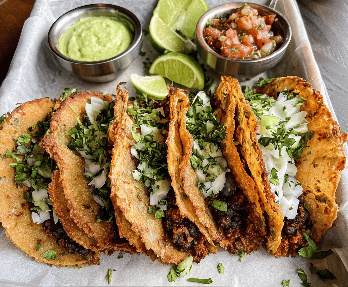 Easy Crispy Black Bean Tacos Recipe