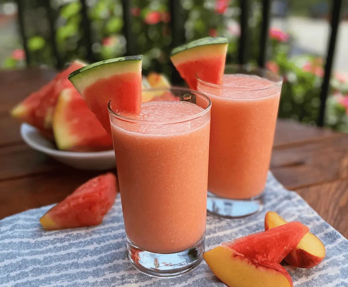 Refreshing Watermelon Peach Smoothie Recipe