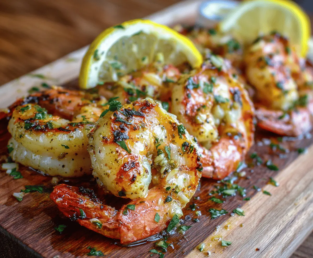 Grilled Lemon Garlic Shrimp