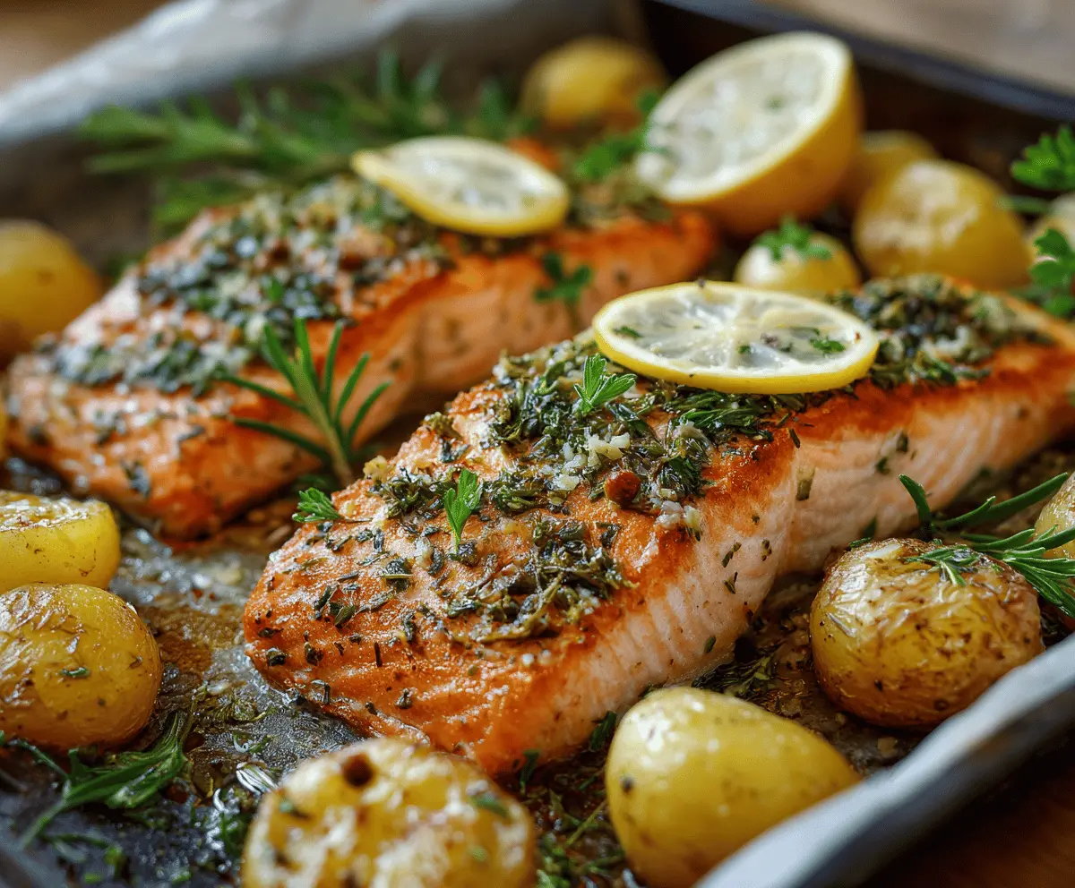 Baked Salmon with Herbs