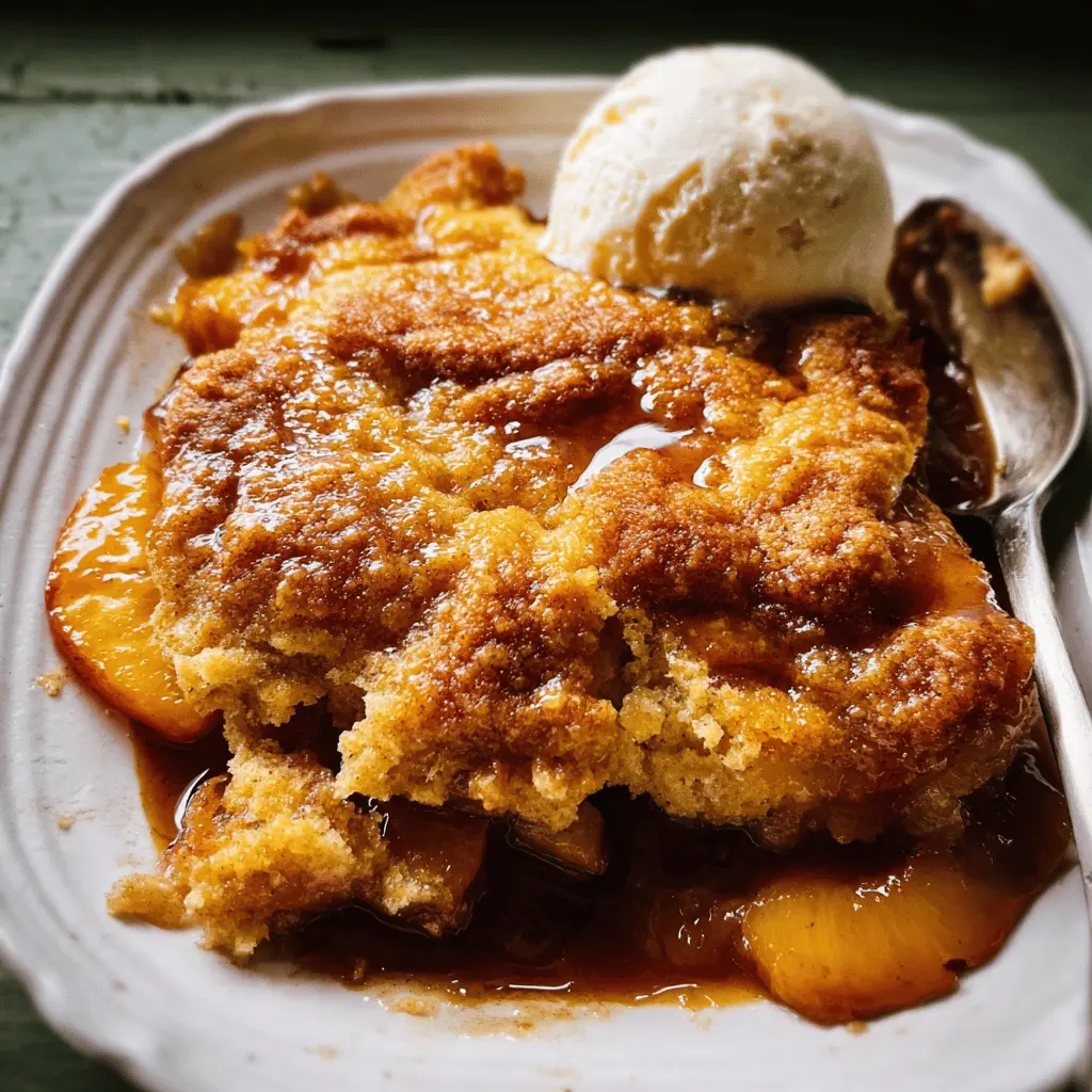 Easy Old School Brown Sugar Peach Cobbler Recipe