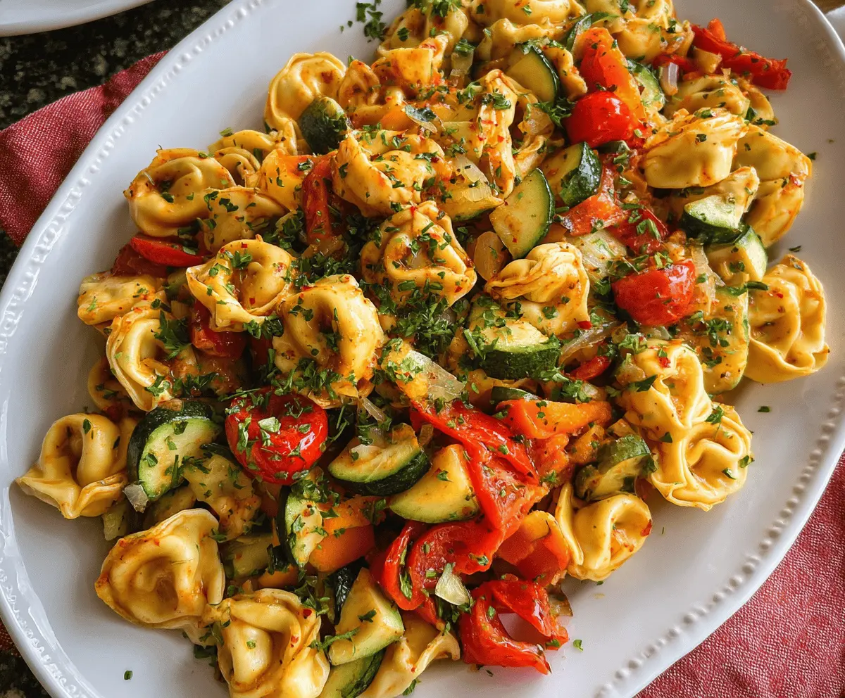Easy Tortellini With Sautéed Vegetables Recipe