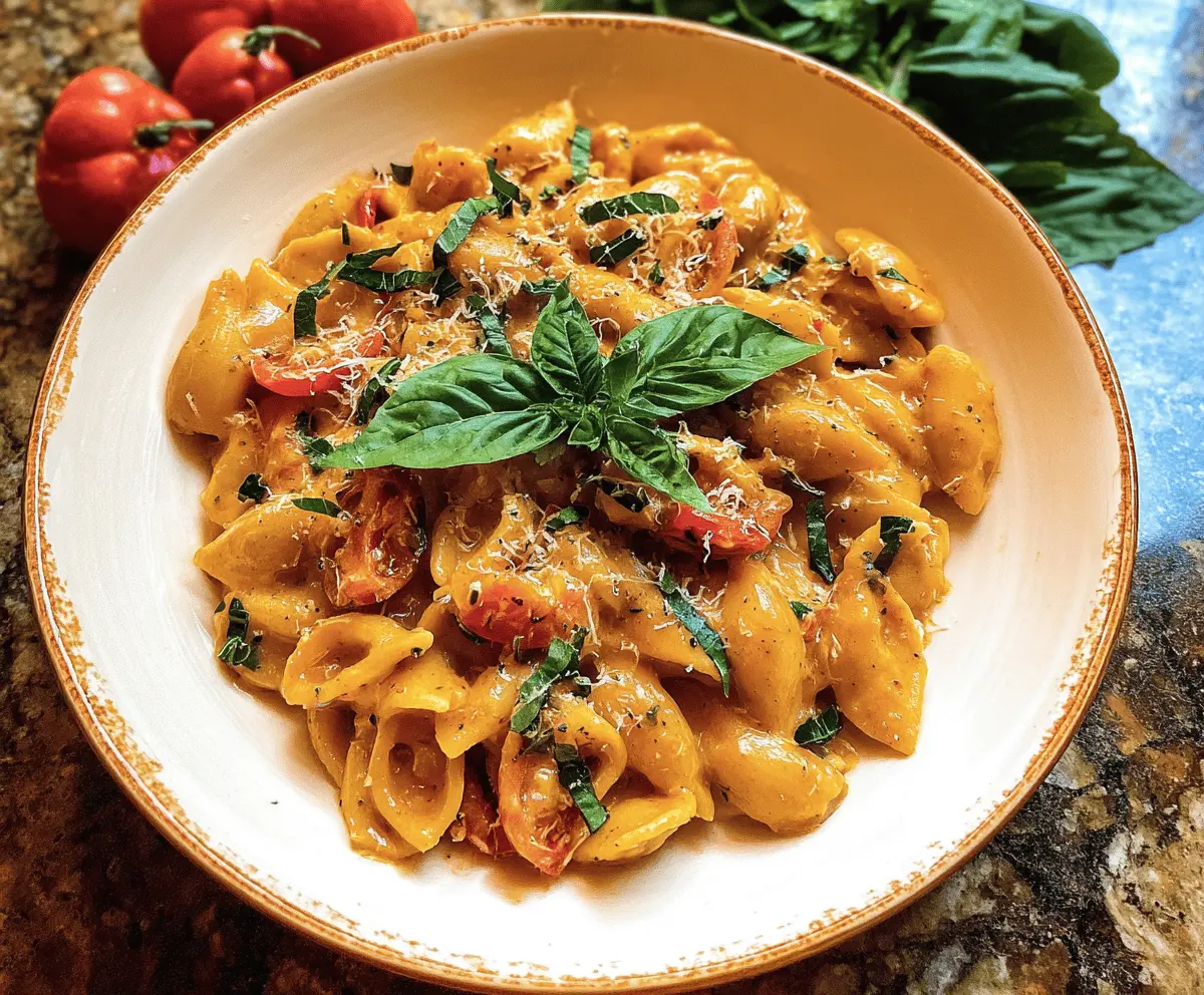 Creamy Basil Tomato Pasta Recipe for Dinner