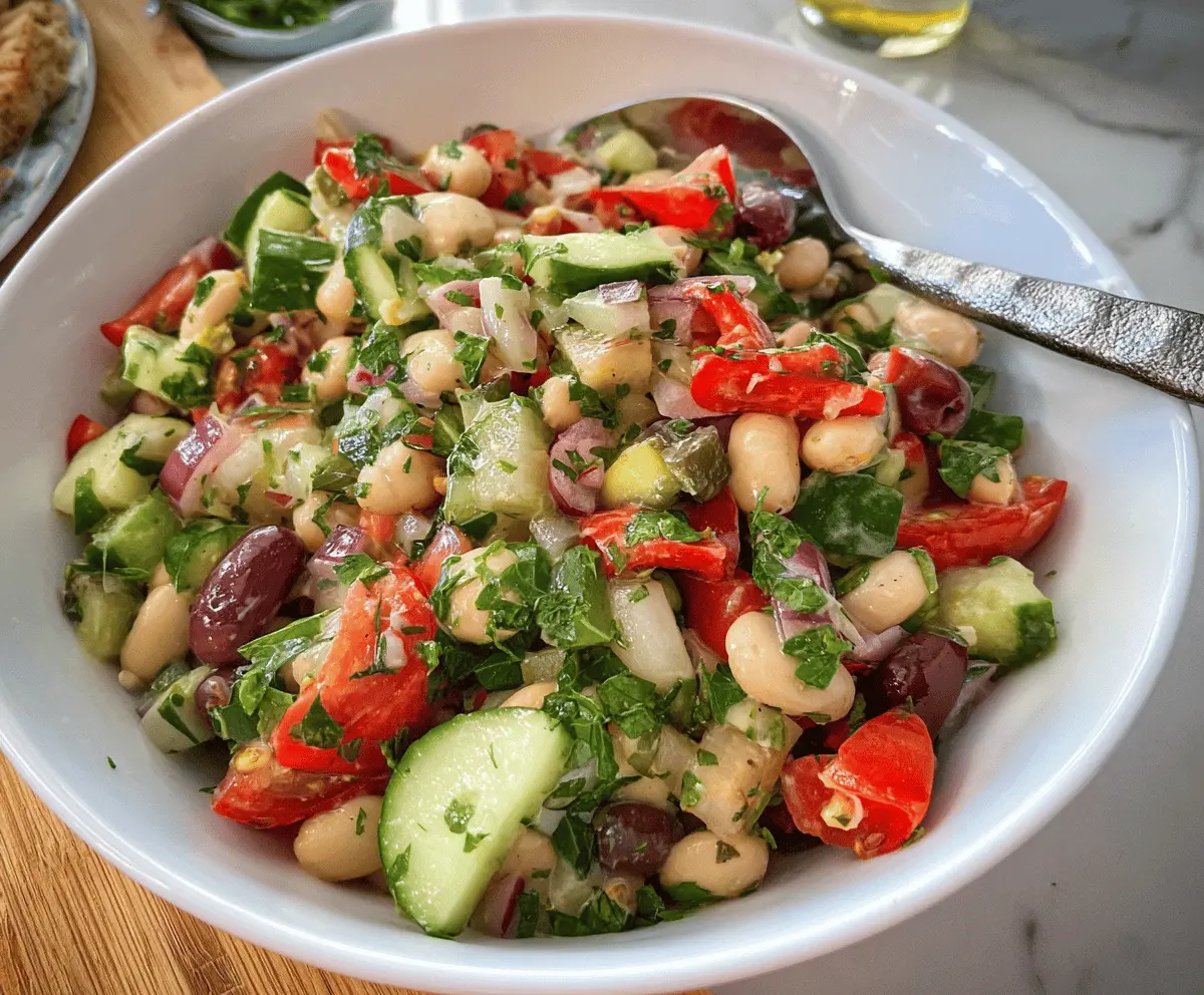 Easy Mediterranean Bean Salad Recipe