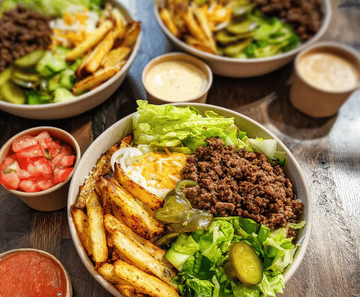 Healthy Easy Burger Bowls Recipe
