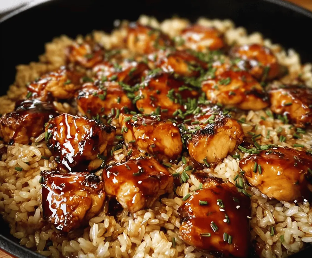 Easy One-Pan Honey BBQ Chicken and Rice