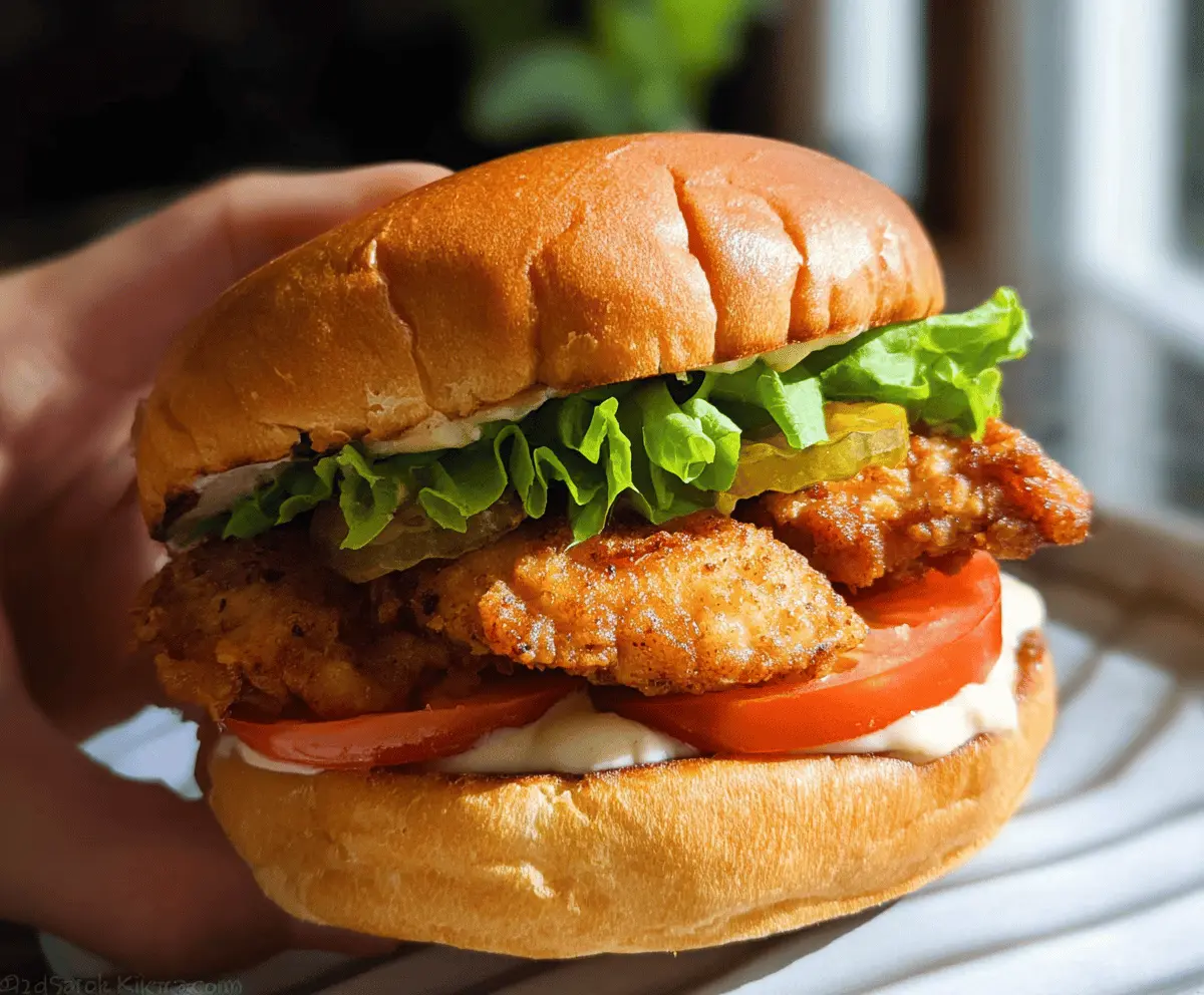 Easy Crispy Chicken Sandwich Recipe