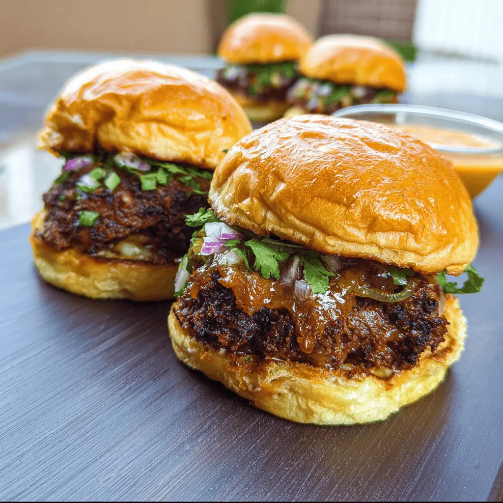 Smoked Beef Birria Burgers with Melted Cheese