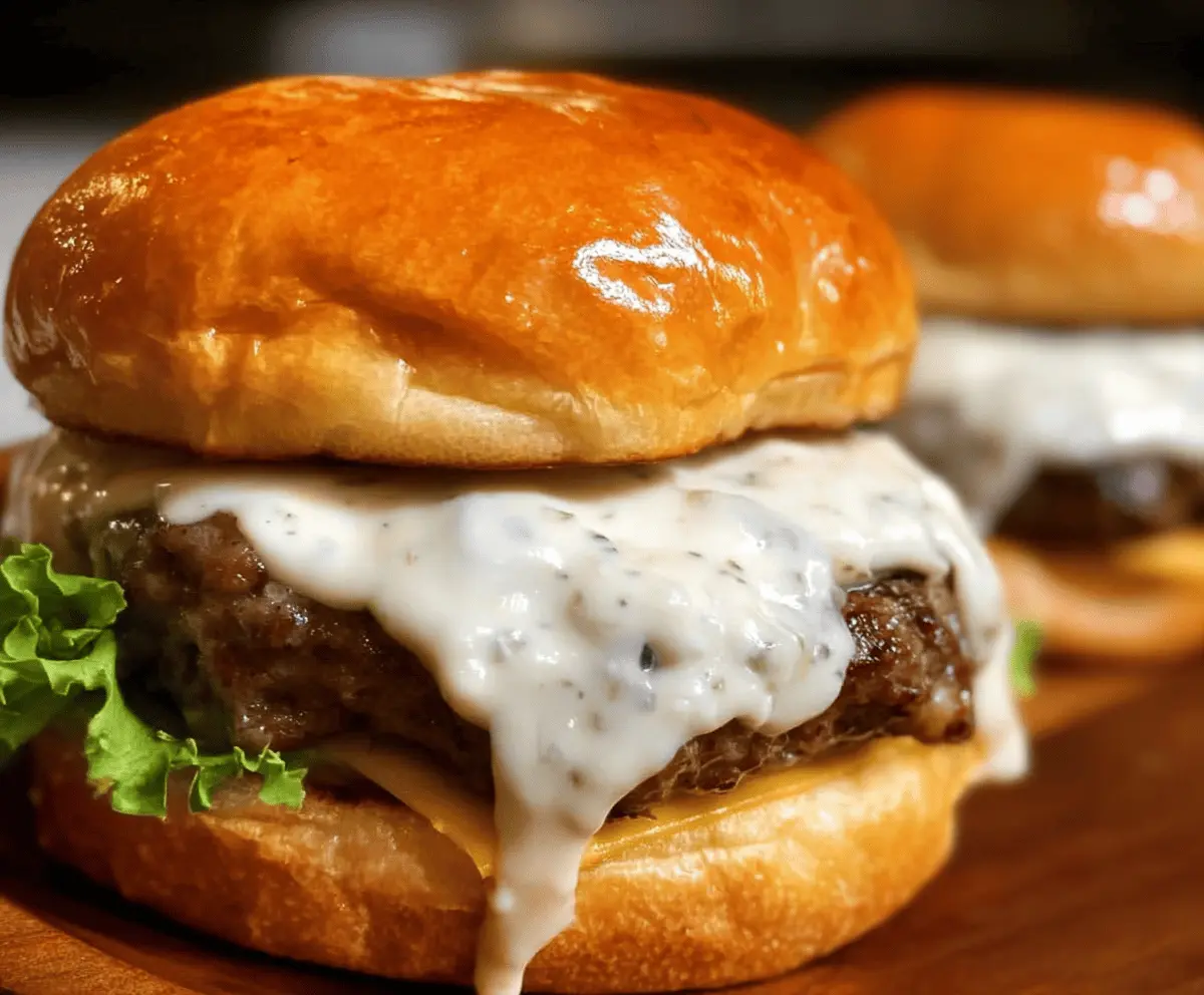 Creamy Garlic Burgers With Homemade Sauce