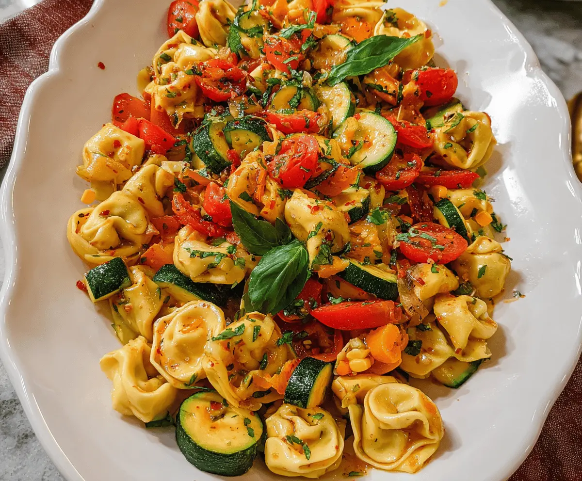 Easy Tortellini with Sautéed Vegetables Recipe