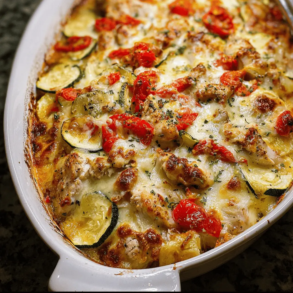 Easy Mediterranean Chicken Zucchini Bake Recipe