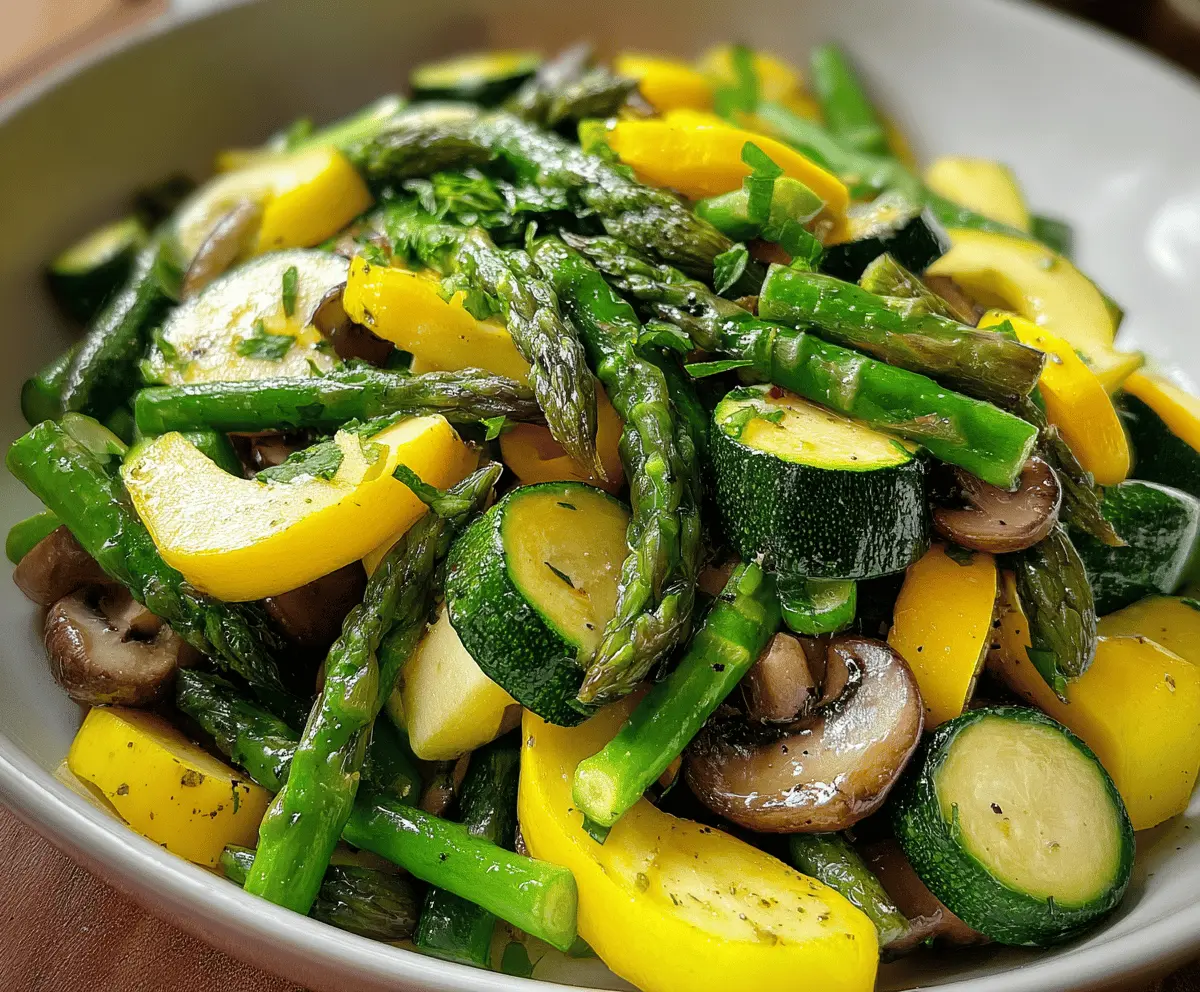 Flavorful Roasted Asparagus with Zucchini and Squash
