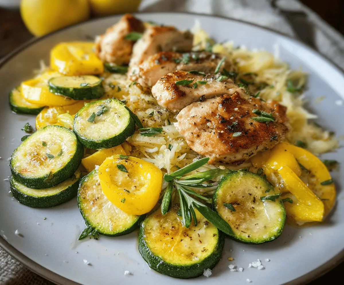 Easy Chicken Breast with Zucchini and Squash Dinner