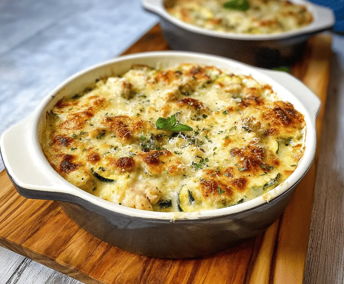 Easy Cheesy Keto Chicken Zucchini Bake