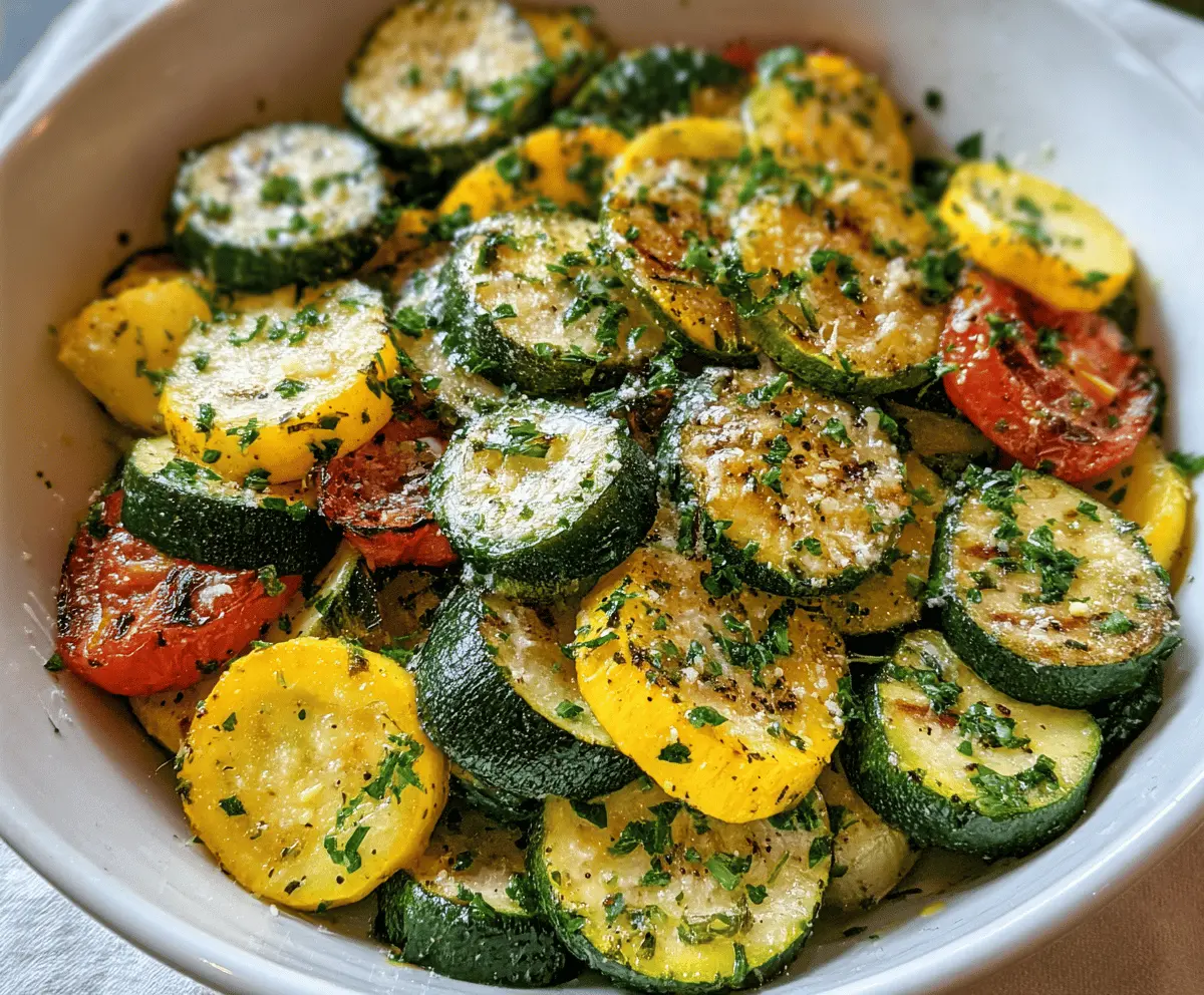 Easy Garlic Parmesan Zucchini and Squash Medley