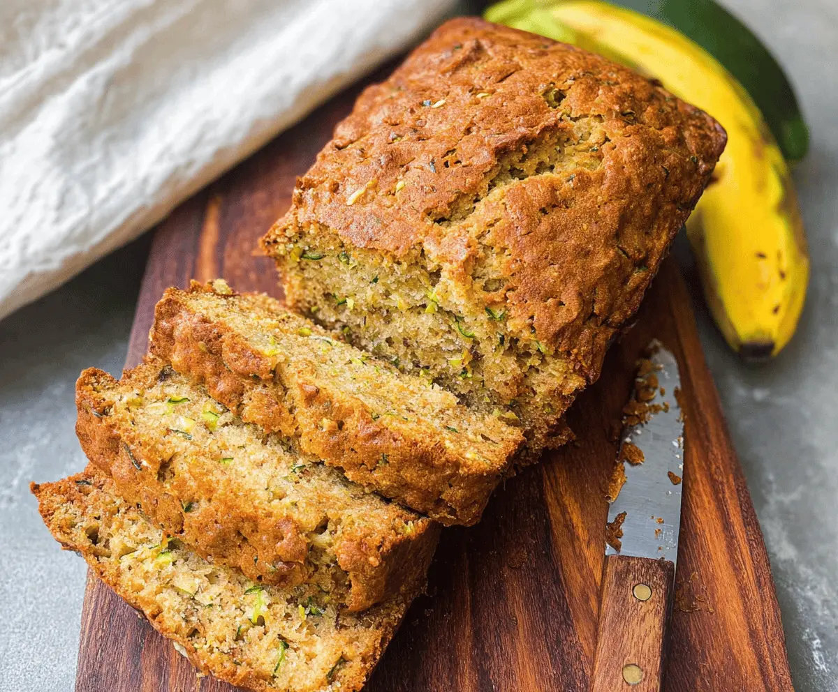 Moist Zucchini Banana Bread Recipe