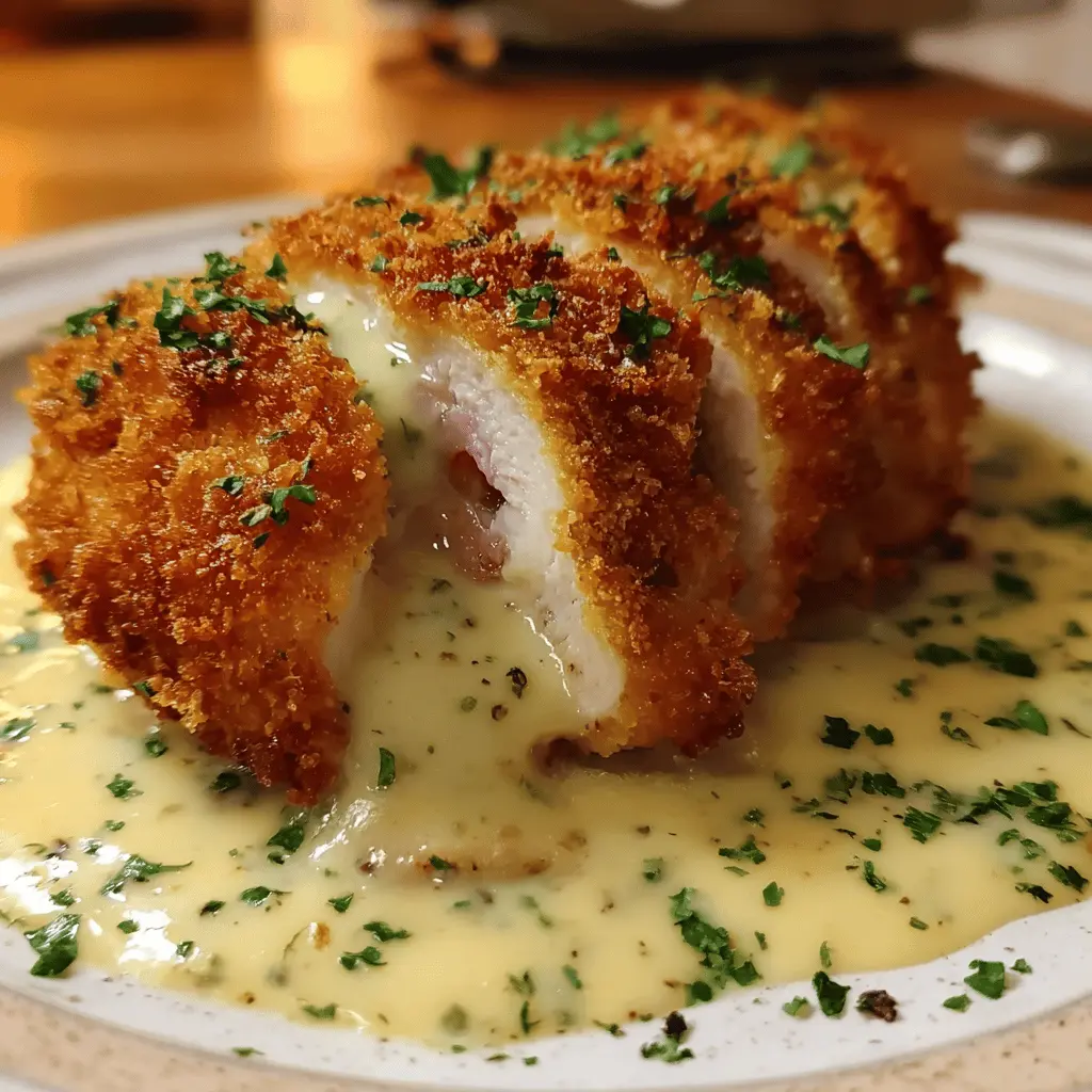 Crispy Creamy Chicken Cordon Bleu with Easy Dijon Sauce