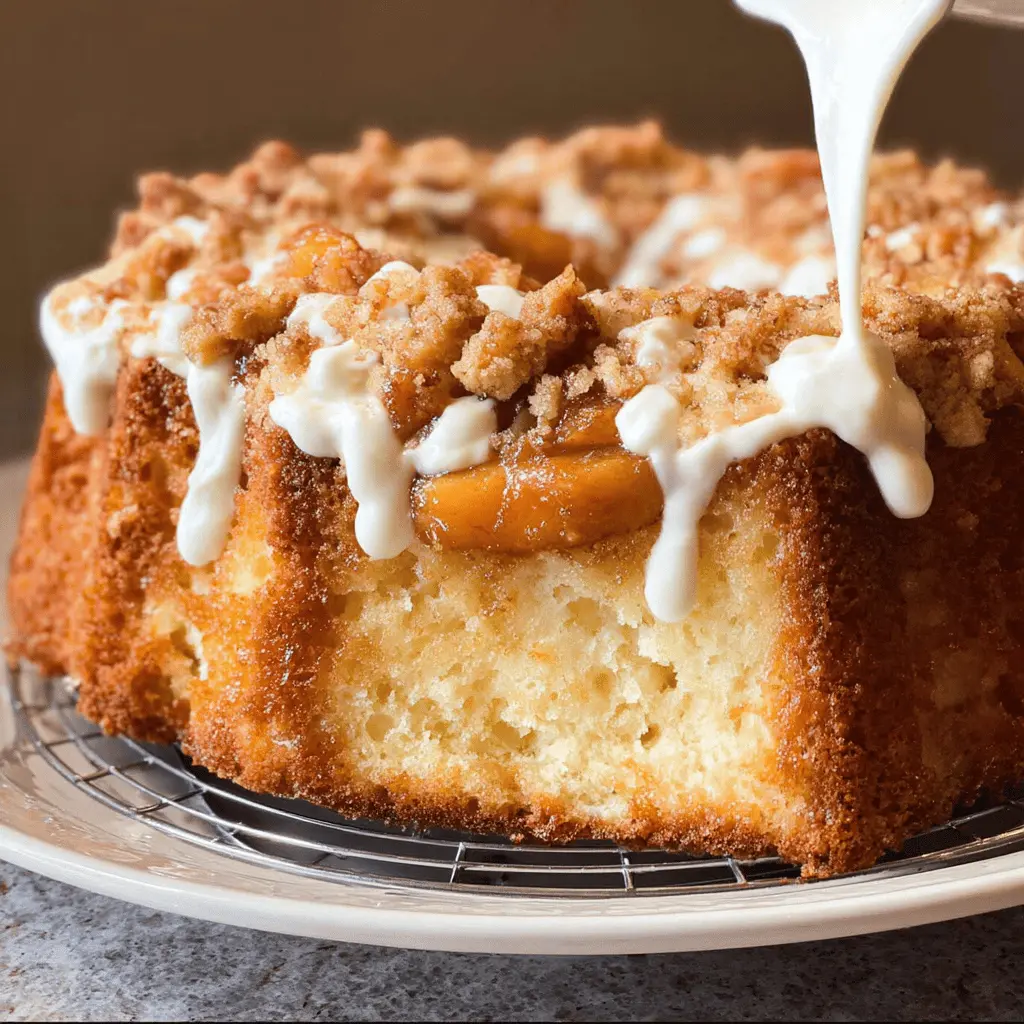 Cream Cheese Peach Cobbler Pound Cake Recipe