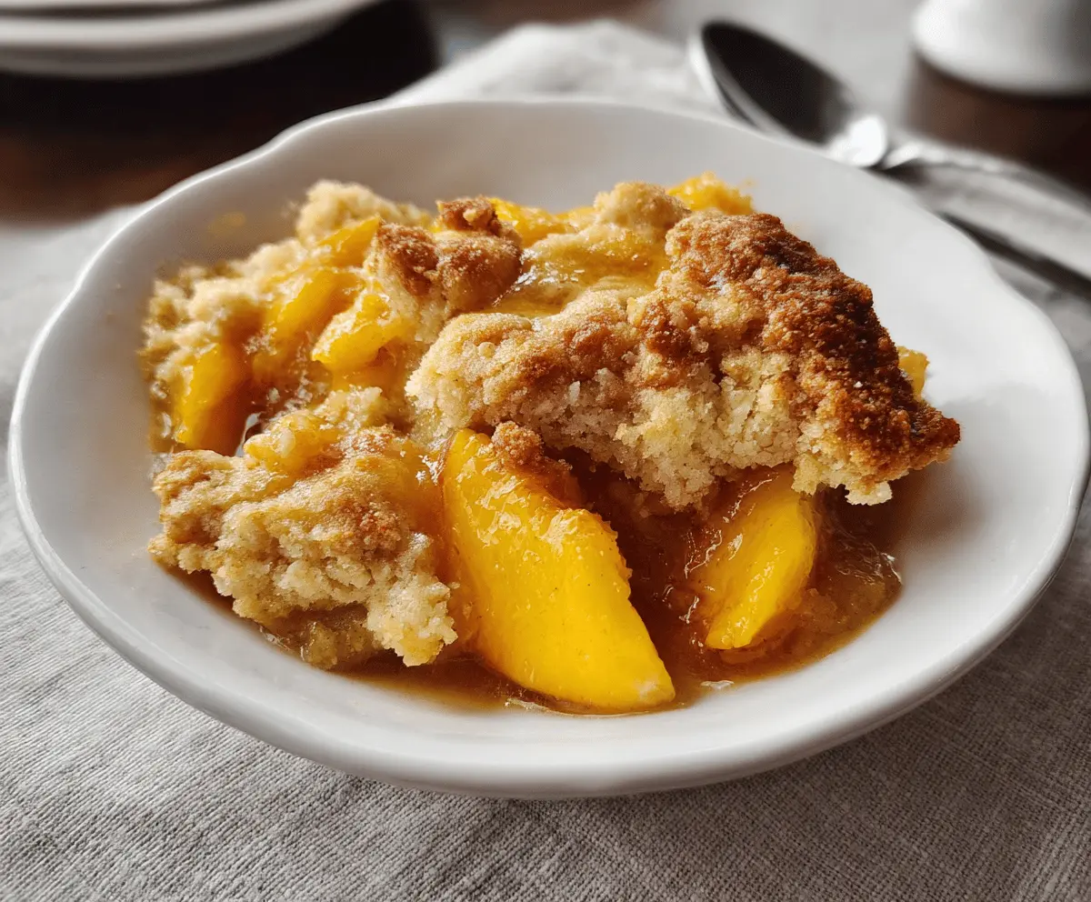 Easy Southern Peach Cobbler Recipe