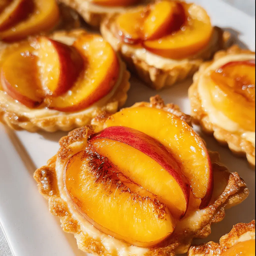 Mini Peach and Cream Cheese Tart Recipe
