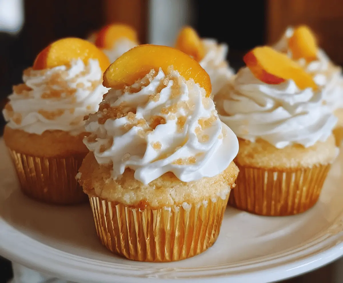 Honey Peach Cream Cheese Cupcakes Recipe