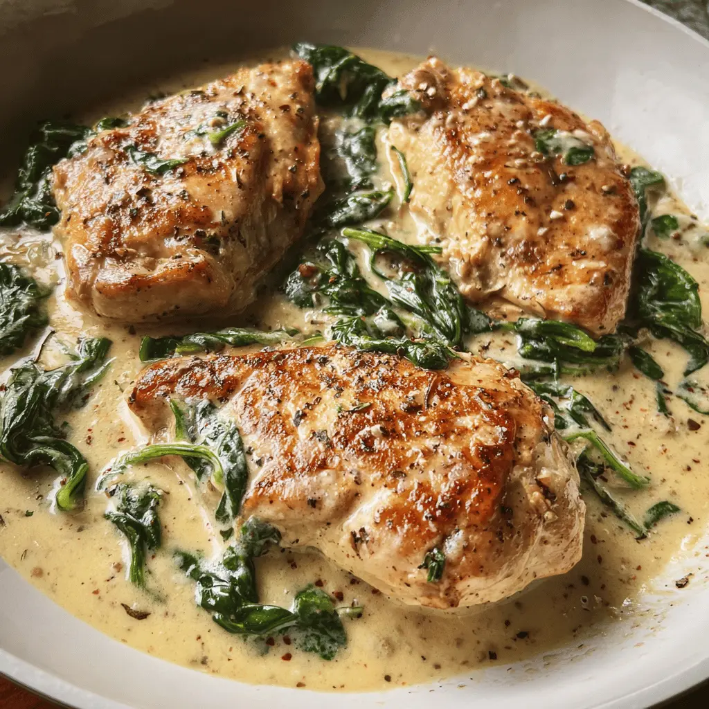 Easy Chicken Florentine Recipe With Creamy Spinach